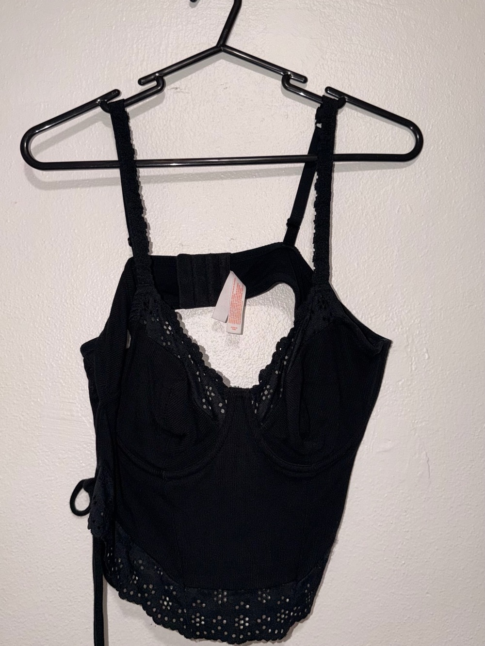 Colsie Black Lace-Trim Support Cami
